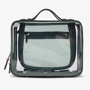 Calpak Large Clear Cosmetics Case in Emerald